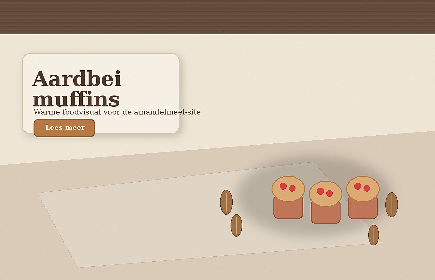 Aardbei muffins met amandelmeel