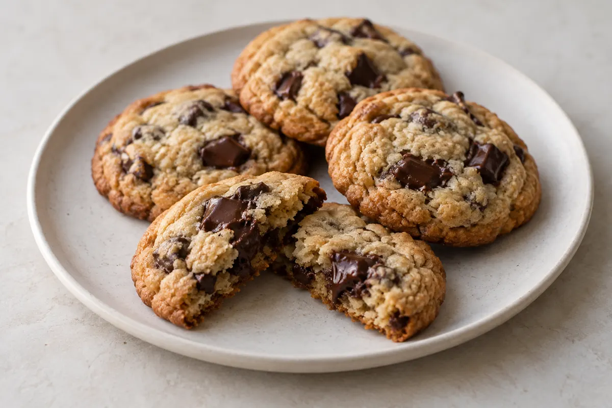 Chocolate chip cookies met amandelmeel